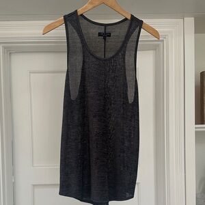 rag & bone Black Sheer Tank Top